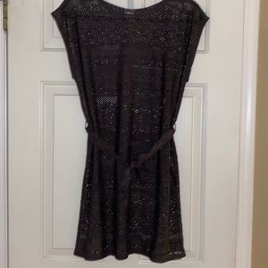Merona brand brown mesh dress with belt